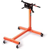 VEVOR Engine Stand, 750 lbs (3/8 Ton) Rotating Engine Motor Stand with 360 Degree Adjustable Head, Cast Iron Motor Hoist Dolly, 4-Caster, 4 Adjustable Arms, for Vehicle Maintenance, Auto Repair