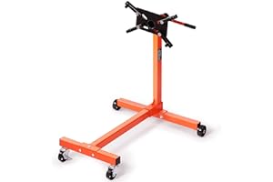 VEVOR Engine Stand, 750LBS Rotating Engine Stand with 360 Degree Adjustable Head, H-shaped Steel Engine Block Stand, 4-Caster