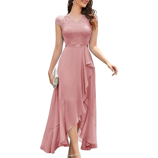 Wholesale 1920s Vintage Party Flapper Dress Floral Lace Wedding Bridesmaids  Dresses Party Clothes Black at Amazon Women's Clothing store