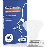 Nasal Strips for Snoring - Extra Strength Nose Strips for Breathing, Clear Nose Tape for Sleeping and Sports, Nasal Congestion Relief, Oil & Sweat Proof(60 Ct)
