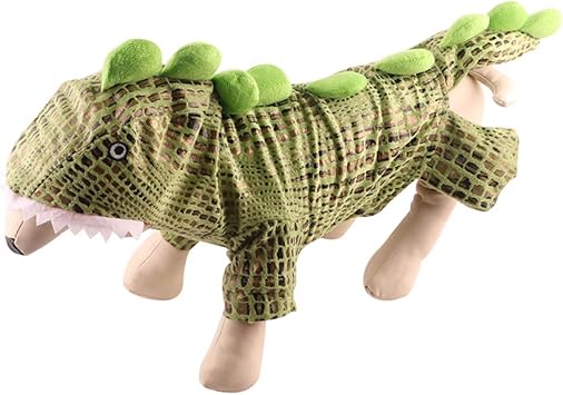 Amazon ペットの犬のドレスアップ クリスマスの服 ペットの犬の服 ペットの服 クリスマスの犬の服 面白いワニ犬のモーフィング L Gby コスチューム 通販