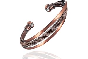 EnerMagiX Copper Bracelet for Women, 99.9% Retro Pure Copper Fashion Magnetic Bracelets, Fashion Jewelry Present (2023)