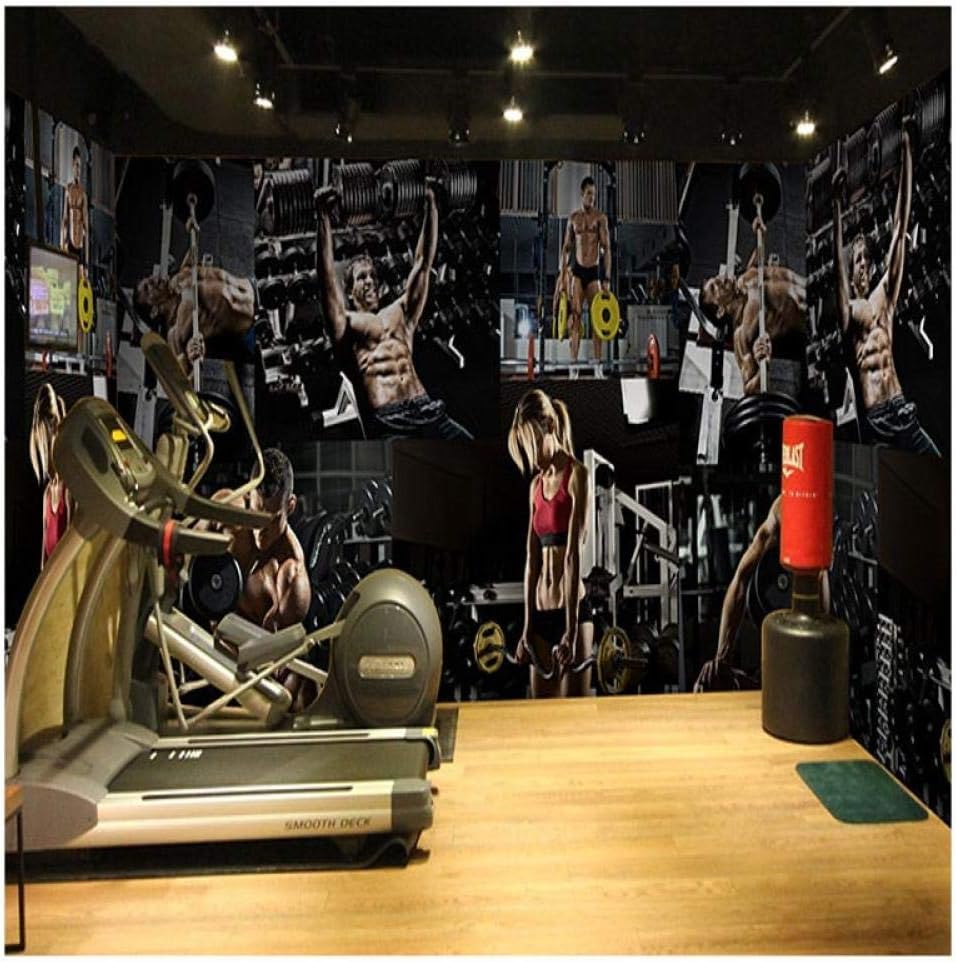 MUMU Gym Men and Women~Custom-photo-3d-wallpaper-Muay-Thai-Karate-Gym-in-Retro-Boxing-Gym-living-room-3d~350cm x250cm