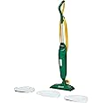 Bissell Commercial-BGST1566 Steam Mop Power Steamer, 12.5" wide, comes with Two soft pads for every day and one scrubby pad for heavy messes,Green