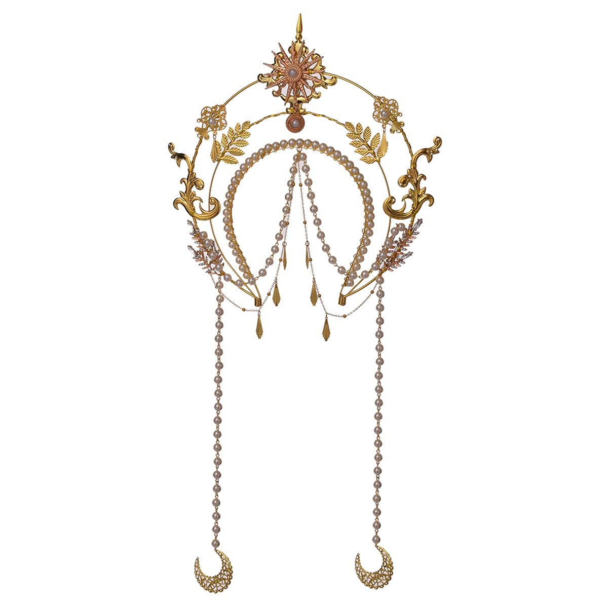 BLESSUME Marry Halo Crown Tiara Headband Women Fancy Dress Goddess Headpiece (Style#11) โ image 1