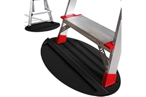 KESYWALE Extension Anti-Skid Ladder Stop Mat, 27"x15.7" Non-Slip Rubber Stabilizer Pad Anti-Slip Ladders Aid Stopper, Floor Protection Stepladder Telescoping Accessories (Black)