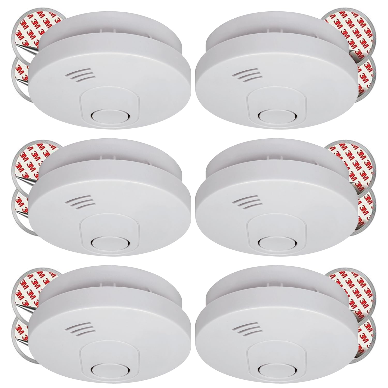 ELRO FS1510 | 6-Piece Smoke Alarm Set | Magnetic Mounting Kit | 10-Year Battery | Compliant with European Standard EN14604 | White | Set of 6