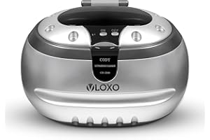 Ultrasonic Jewelry Cleaner, VLOXO Ultrasonic Cleaning Machine 600ML Professional Jewelry Cleaner 42kHz with Stainless Steel Tank for Jewelry, Eyeglasses, Retainer, Watches, Dentures, Rings, Coins