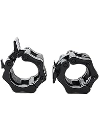 Clout Fitness Quick Release Pair of Locking 2" Olympic Size Barbell Clamp Collar Great for Pro Training by