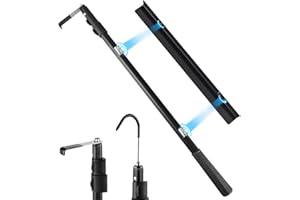 Kojcijs Magnetically Mounted 6.3 Ft Truck Cargo Grabber Reach Retriever Tool with Two Hooks, Pickup Truck Bed Heavy Duty Truck Accessories Telescoping Pole