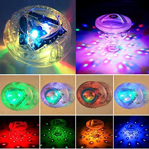 RGB Color Changing Kid Toys,Waterproof Bulb Lamp for Bathtub Spa Pond Swimming Pool (2 Pack)