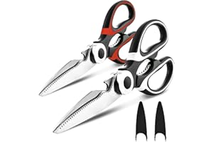 JLJLCIO Kitchen Shears,2-Pack Heavy Duty ,Dishwasher Safe Meat Kitchen Scissors for General Use for Chicken/Poultry/Fish/Meat