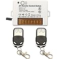 DieseRC 2 Channels Wireless Relay Remote Control Switch 433Mhz RF DC 5V 12V 24V 30V 10A Relay Receiver with 2 Transmitters Keyfob, Big Terminal Easy Wiring