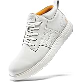 FLYLAND Men's Fashion Sneakers Chukka Boots Lace Up Leather Ankle Dress Boot Lightweight Walking Driving Shoes