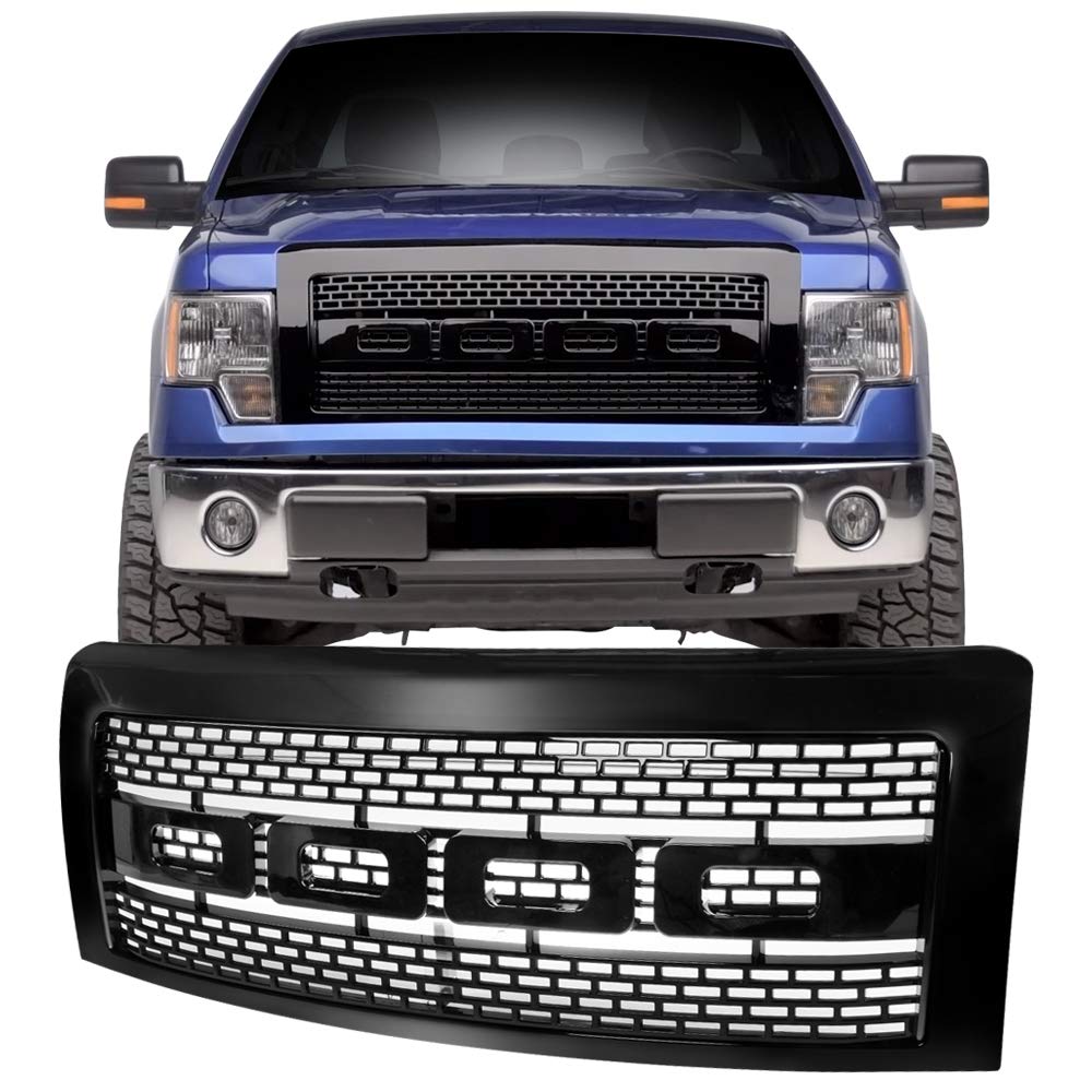 Grille Compatible With 20092014 Ford F150 Raptor Style Front Bumper Grille Hood Mesh With