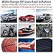 Portable AIR Compressor Tire Inflator WindGallop Car Air Pump with Digital Preset Pressure Gauge Auto Shut Off DC 12V Extra Valve Adaptors LED Light For Car Tyre Basketball Motorbike Bicycle Pool Toys