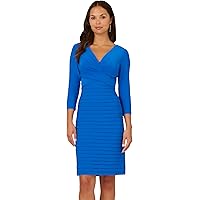 Adrianna Papell Women's Micro Ruffled Sheath Dress, Cobalt Blue, 14 at  Amazon Women's Clothing store