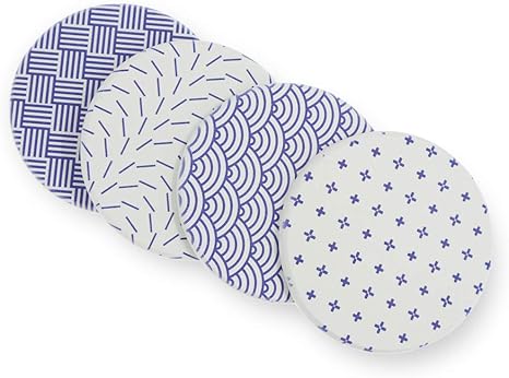 Amazon 珪藻土 コースター 吸水 速乾 和風 おしゃれ シンプル 吸水効果抜群 滑り止め 耐熱 スクエア 白 4枚セット コースター オンライン通販