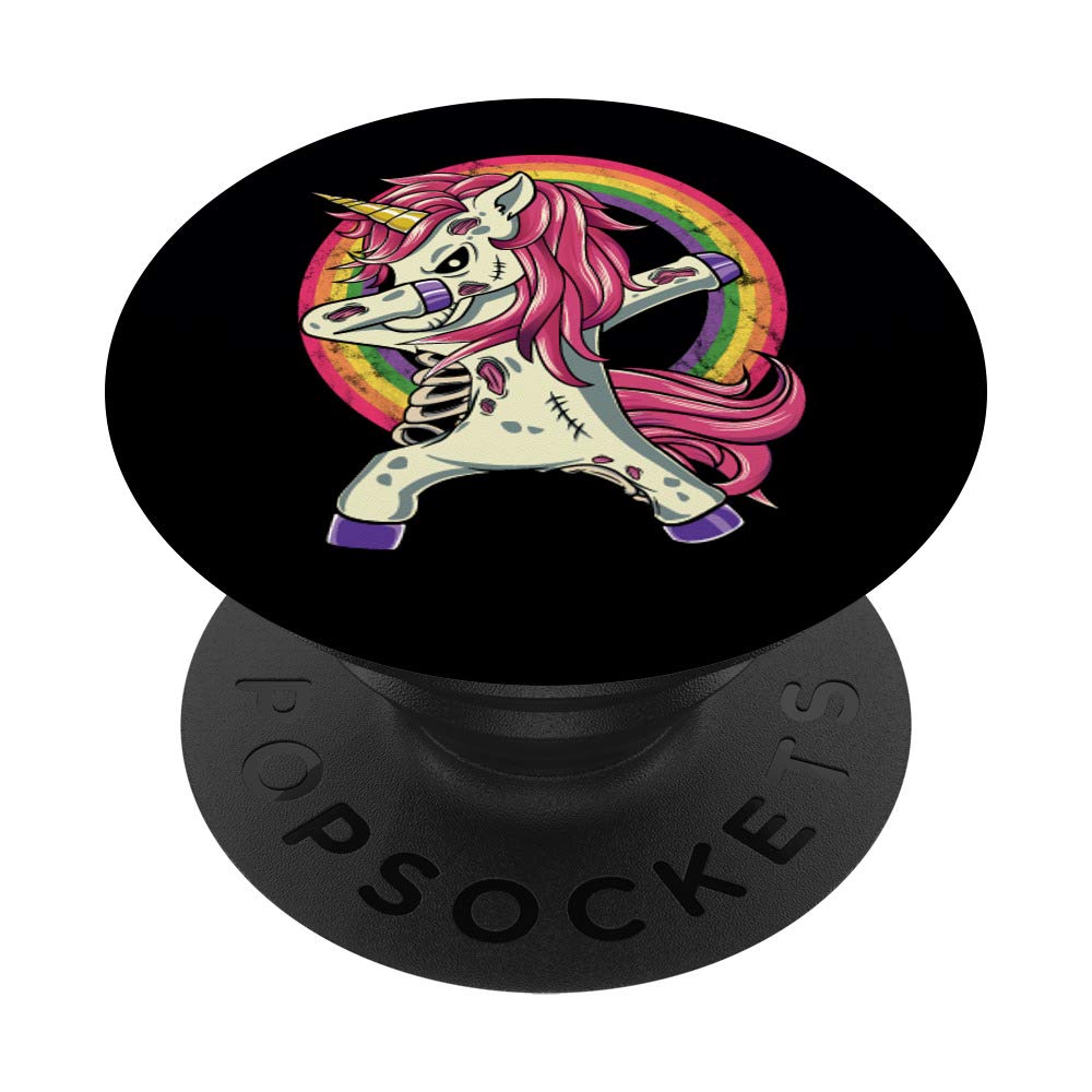 Zombiecorn Zombie Unicorn Dab Dance Halloween Gift PopSockets Grip and Stand for Phones and Tablets