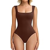 Avidlove Bodysuits for Women Square Neck Body Suit Double Lined Tank Top Bodysuit Soft