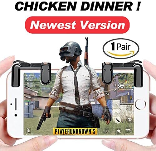 Mobile Game Controller, Sensitive Shoot and Aim Buttons L1&amp;R1 for PUBG/Fortnite/Rules of Survial, Cell Phone Gams of Survial, Cell Phone Game Controller for Android IOS(1 Pair)