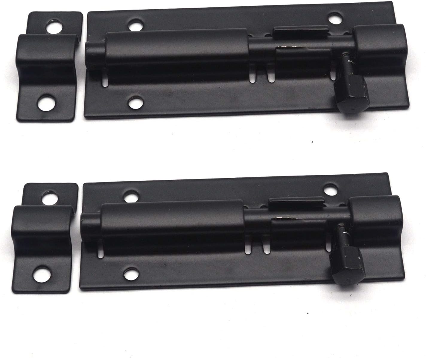 Tulead Slide Door Latch Lock Stainless Steel Barrel Lock Square Latch