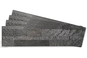 Tic Tac Tiles Peel and Stick Self Adhesive Removable Stick On Kitchen Backsplash Bathroom 3D Stone Tiles (12-Pack) (Silver Pearl)