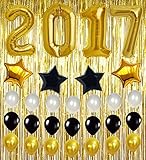 2017 Graduation Balloons Decorations Grad Gold Foil Latex Metallic Fringe Curtains - Party Supplies Ornaments