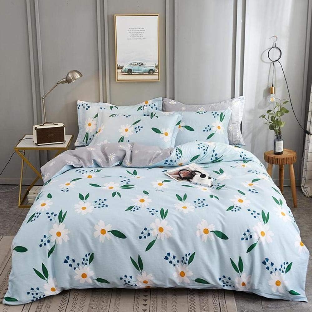 Zooseso® Flor de Planta de Margarita Blanca Simple Juegos de Cama Funda