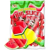 ALBERT&rsquo;S Big Slice Watermelon Lollipops &ndash; 48 Count Bulk Pack | Juicy Tropical Flavored Candy Suckers Individually Wrapped for Parties, Events &amp; Sharing