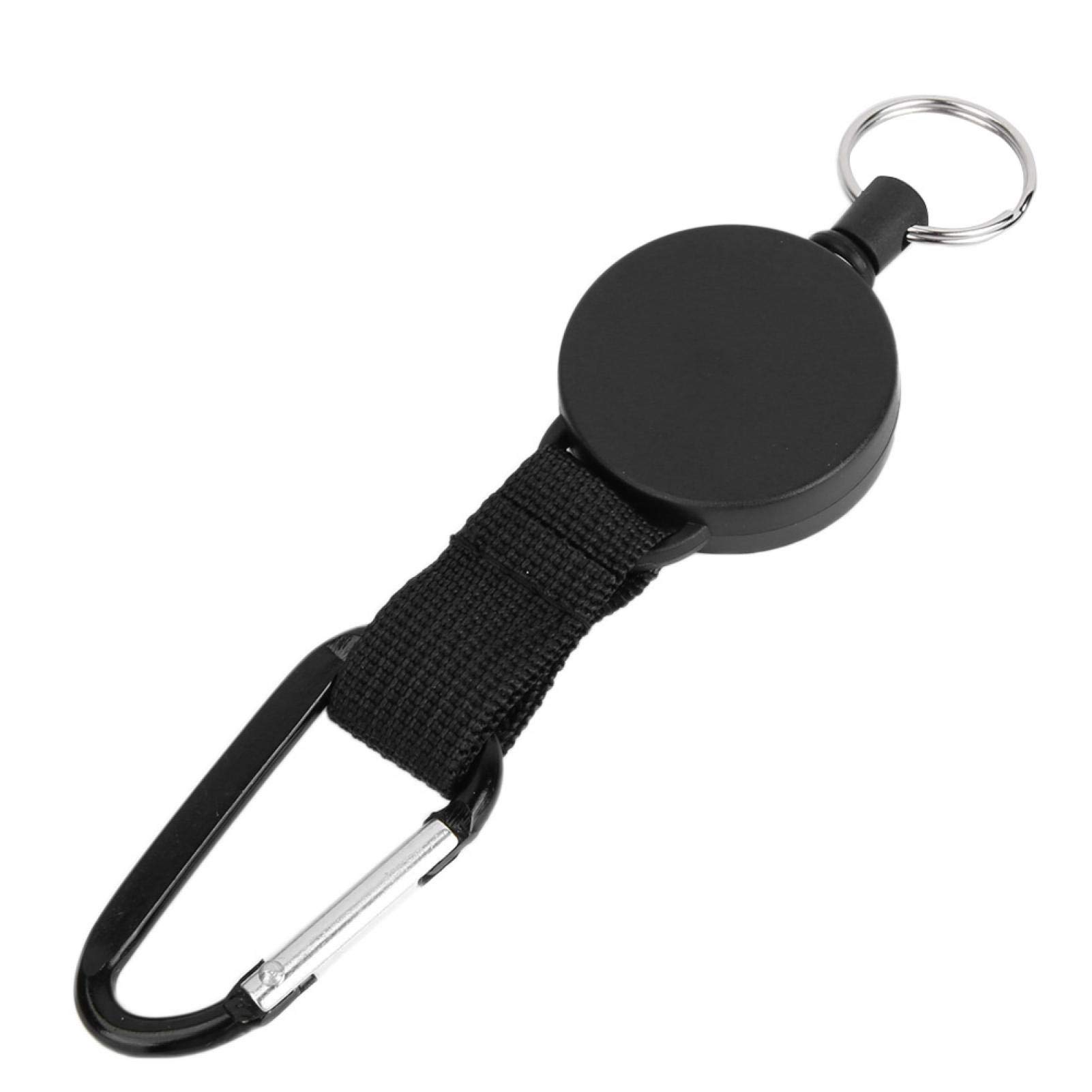VGEBY Retractable Keychain, Outdoor Plastic High Elastic Extendable Key Ring Keychains with Steel Wire for Outdoor Fishing Camping Hiking Other Climbing Camping Supplies Hiking Camping