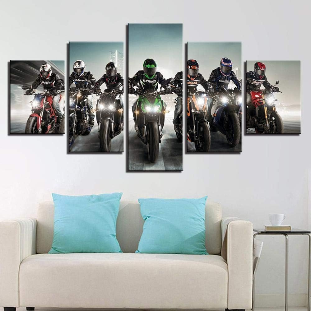 Ambiguity Tableau Moderne Moto Rider Hd Art Toile Peinture Peinture Decorative Moderne Maison Salon Peintures Cuisine Maison