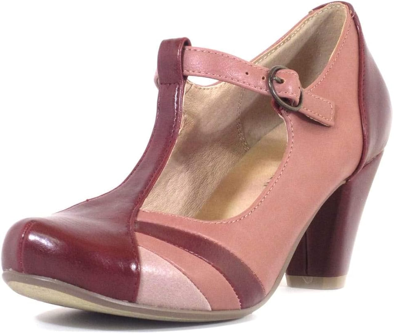 maroon strap heels