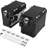 XFMT Motorcycle 48L Hard Saddlebags Pannier Side Box Luggage Bags For BMW R1200GS 2013-2018 R1250GS 2019-2024 F850GS 2017-2022 F900GS 2023-2025, Black
