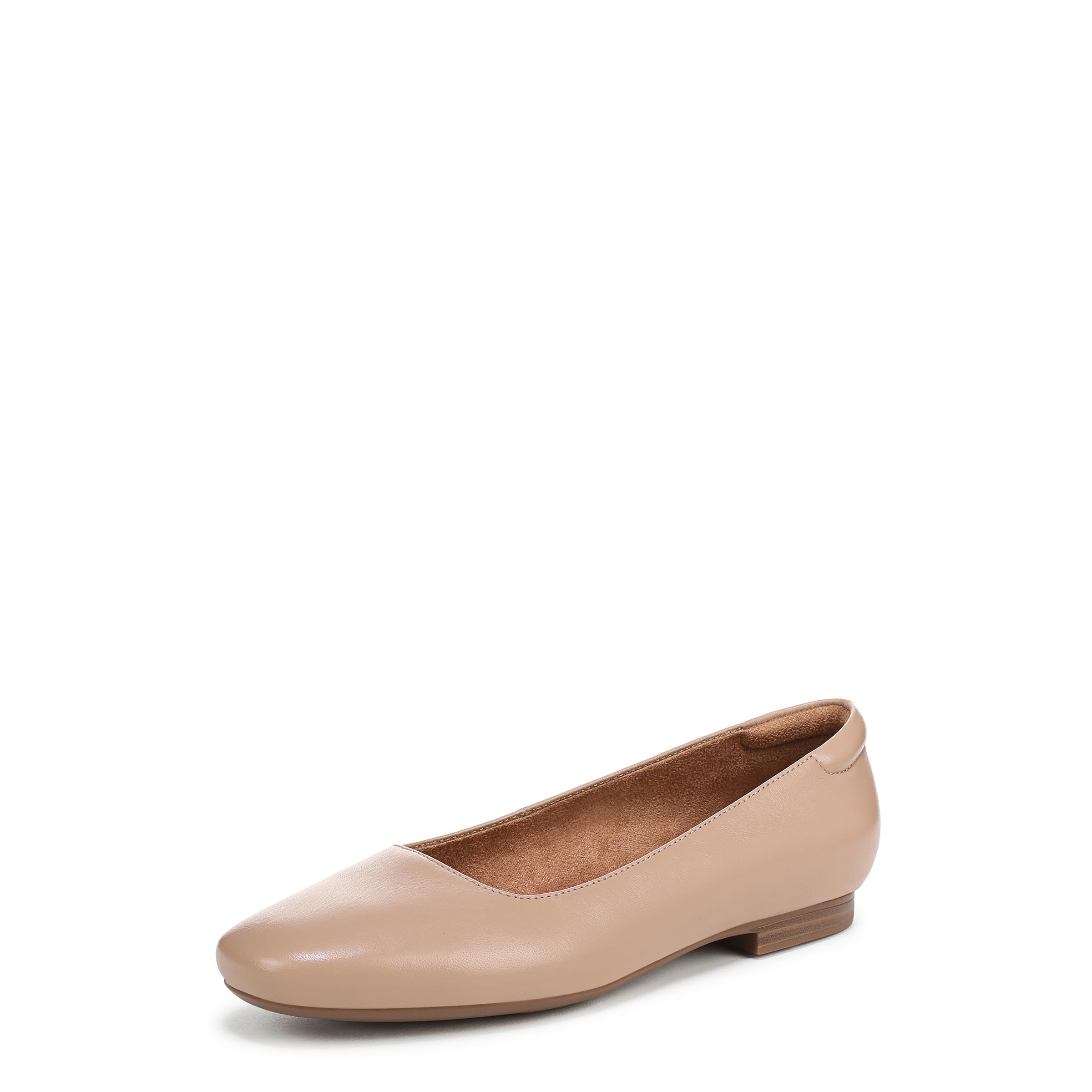 Naturalizer Women’s Kelly-Ballet Ballet Flat Crème Brulee Leather 7.5 M