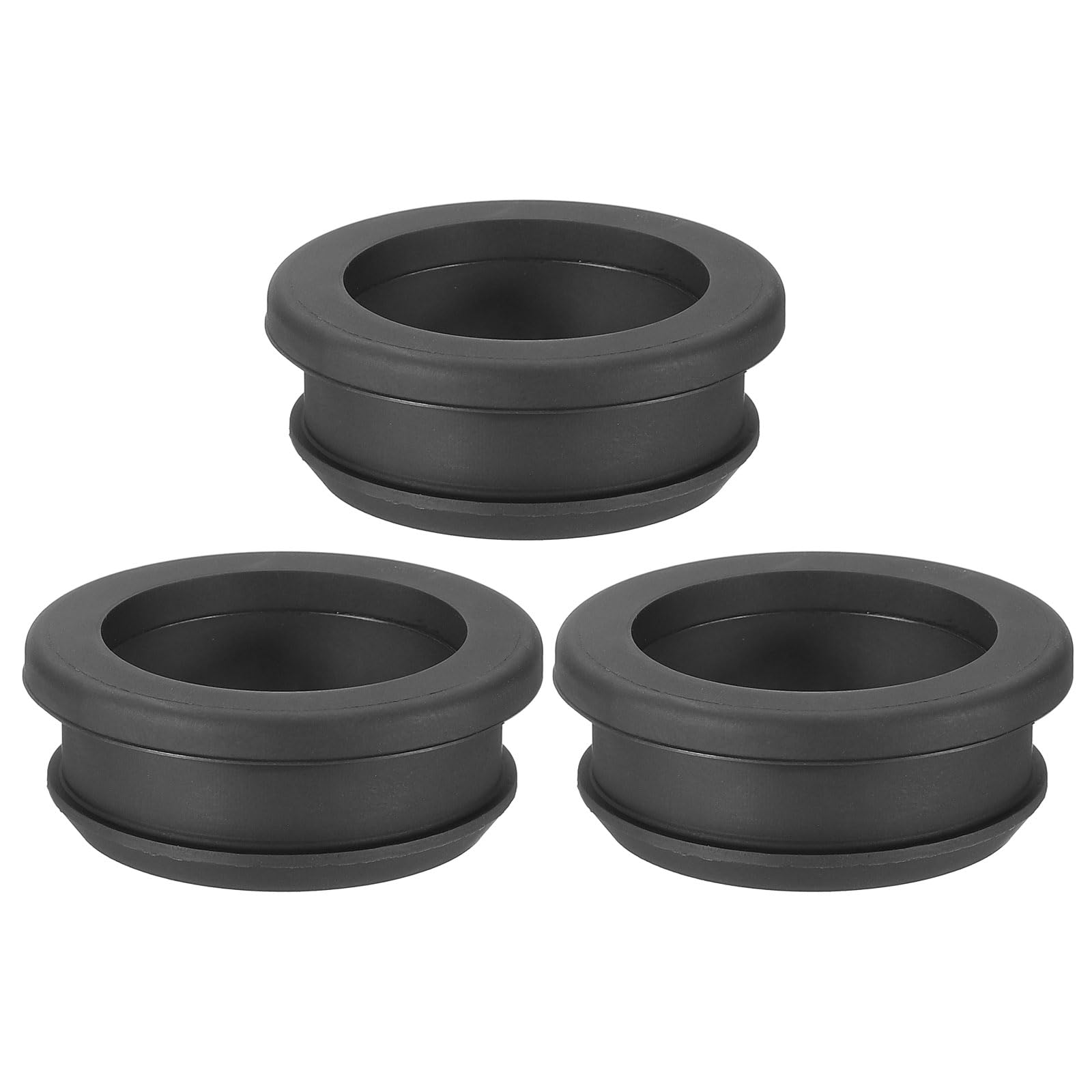 PATIKIL 36.6mm / 1-7/16 Inch Drill Hole,1-3/16 Inch ID Rubber Grommets, 3Pcs Top Hat Grommet for Wiring Eyelet Ring Gasket Automotive Firewall Cable Hole Plugs Wires Protection, Black