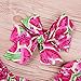 Baby Girls Pink Watermelon Print Ruffle Sleeve Boat Neck Romper With Headband (12-18M(Tag90), Pink)