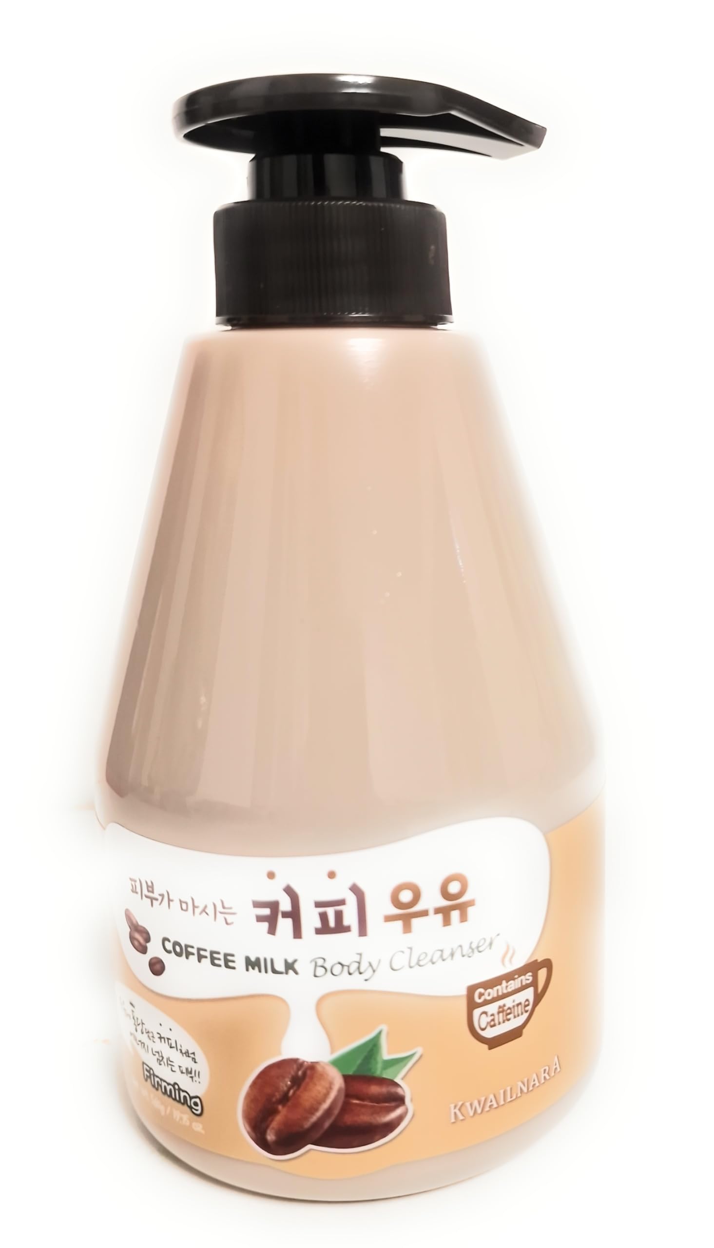 KWAILNARA Coffee Milk Firming Body Cleanser 560g – Moisturising & Nourishing Body Wash with Caffeine & Milk Protein – Korean Skincare Hydrating Shower Gel for Smooth, Soft Skin – 1 Pack