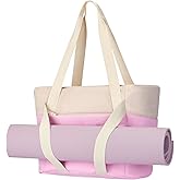 Axcone Women's Yoga Tote Bag with Luggage Sleeve & Mat Straps - Gym Work Bag for Office, Commute, Sports,Travel