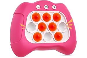 CAREENOAH Fast Push Bubble Up Fidget Toy, Electronic Light Up Game Console, Cool Birthday Gifts for 6 7 8 9 10-12 Year Boys and Girls Stress Toy, Concentration Speed Puzzle Game for Family Party