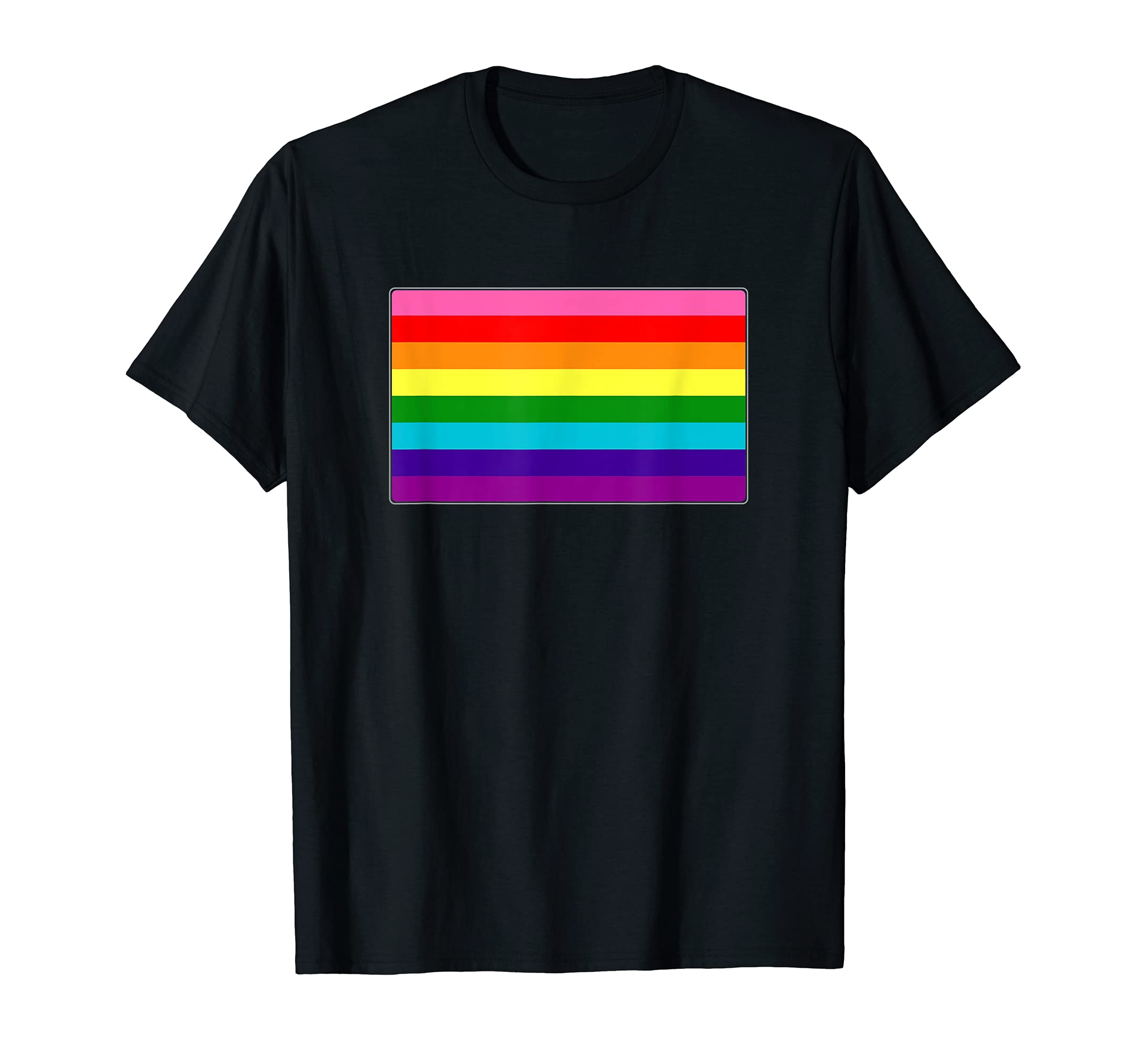 Original Gilbert Baker LGBTQ Rainbow Pride Flag T-Shirt