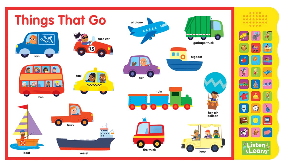 Let’s Learn First Words – Interactive 27-Button Sound Book for Babies & Toddlers | Early Learning Board Book with Adorable Art & Real-World Word Sounds