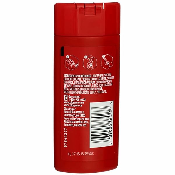 PROCTOR & GAMBLE OLD SPICE RED ZONE SWAGGER SCENT MENS BODY WASH, 3 FLUID OUNCE – 24 PER CASE.