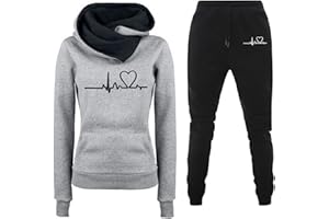 JMMSlmax 2 Piece Outfits Hoodie Long Sleeve Sweatshirts Jogger Pants Casual Turtleneck Tracksuit Sweatsuits for Women Set