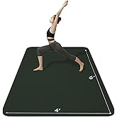 FrenzyBird Large Yoga Mat 6'x 4'（72”x 48”）—1/4" &1/3" Extra Wide Exercise Mat 183cm x 122cm Large Exercise Mat Big Home Yoga Mat Pilates Mat,Non Slip,Thick,TPE Workout Mat,for Women & Men, Yoga, Pilates, Gym and Floor Workouts Pilates