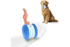 PJC Interactive Dog Toy – Automatic Electric Rolling Ball with Rope, Motion-Activated Play, Random Movement, Rechargeable, Ideal for Boredom Relief for All Dog Sizes
