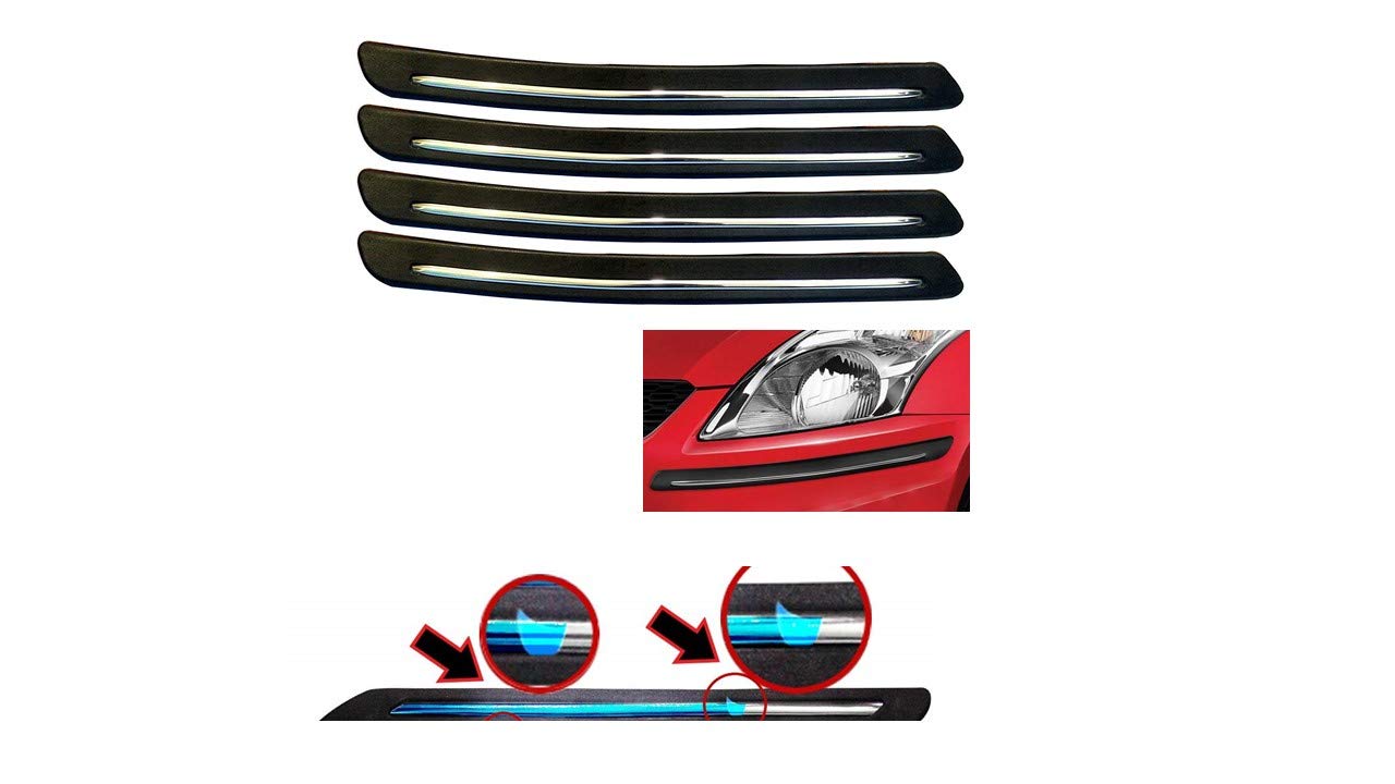 Faauto Single Chrome Bumper Guard, Bumper Protector Universal for Kia