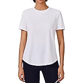 PINSPARK Soft Workout Tops for Women Short Sleeve UV Protection Shirt Quick Dry Athletic Hiking Travel Basic Tee Shirts