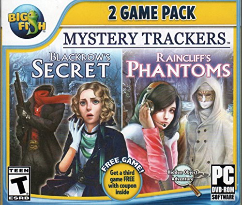 Mystery Trackers BLACKROWS SECRET + RAINCLIFFS PHANTOMS Hidden Object PC Game DVD -ROM (Best Big Fish Hidden Object Games)