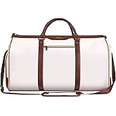 Garment Bags for Travel, Carry-On Suit Bag, Convertible Garment & Duffel Bag with Shoe Compartment, Perfect for Business Trips & Weekend Getaways,New Beige